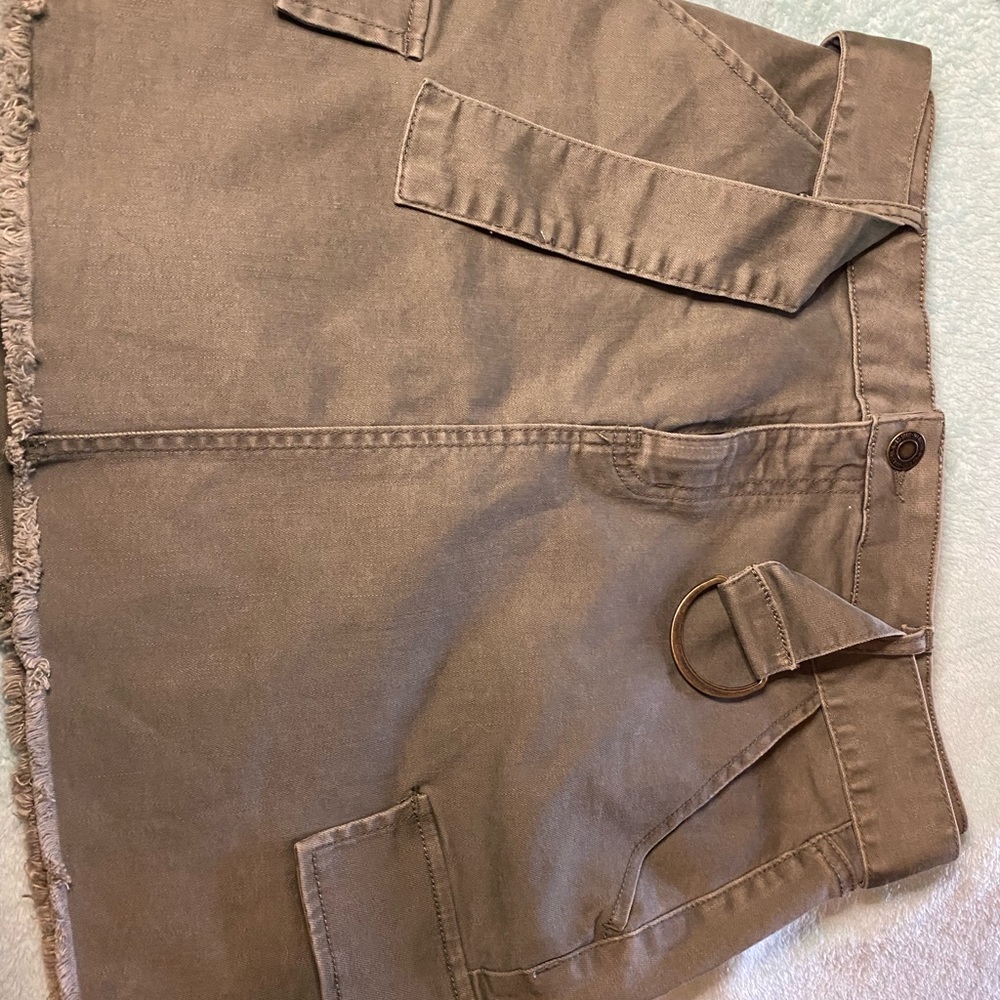 Army green skirt